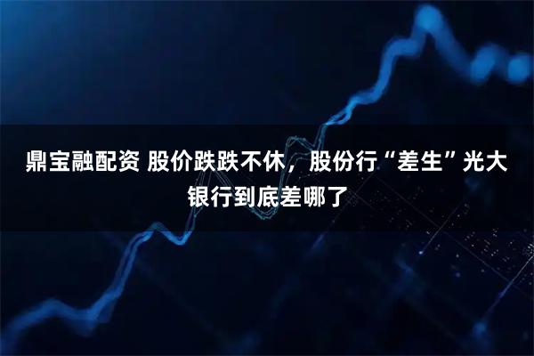 鼎宝融配资 股价跌跌不休，股份行“差生”光大银行到底差哪了