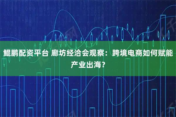 鲲鹏配资平台 廊坊经洽会观察：跨境电商如何赋能产业出海？